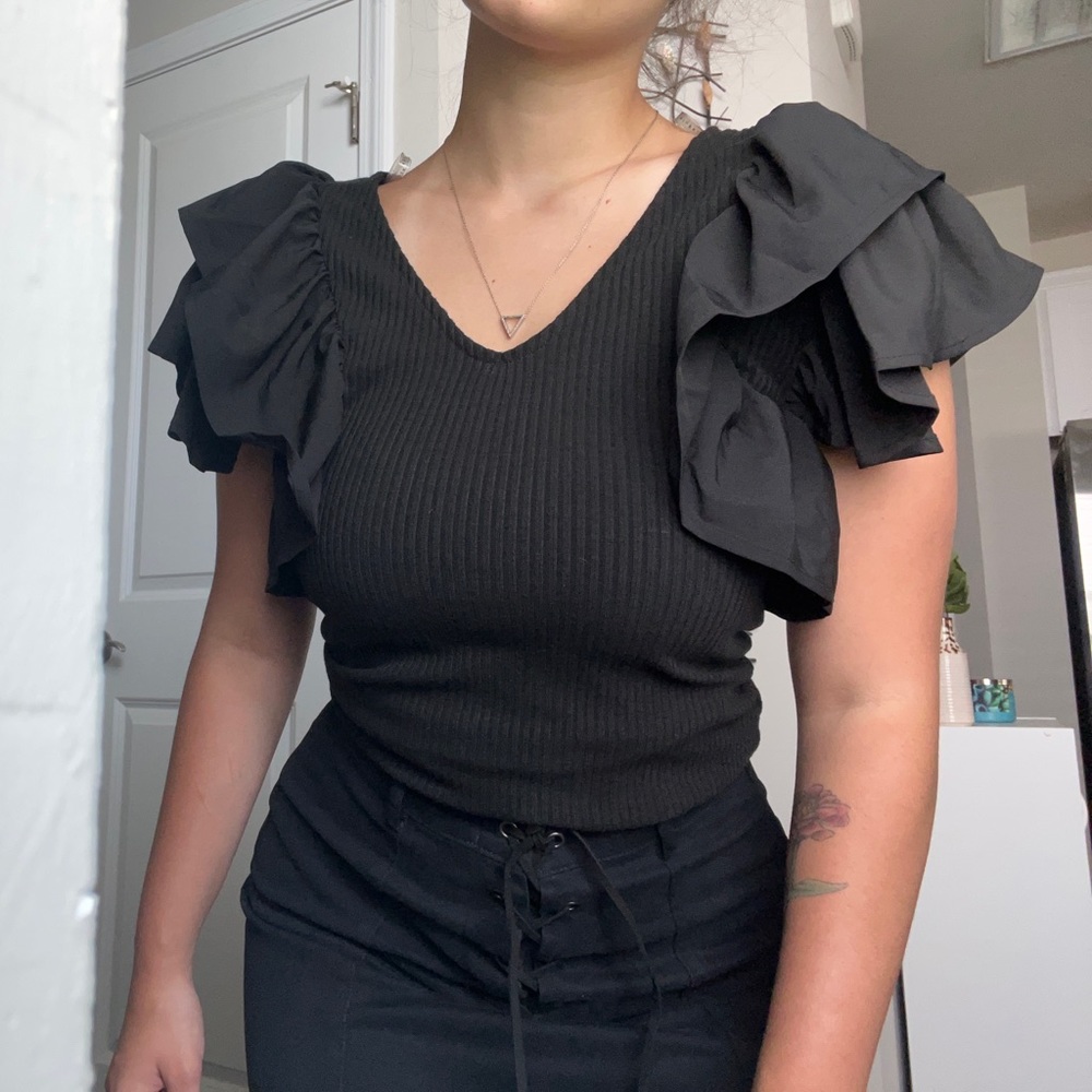 Ruffle Sleeve Shirt